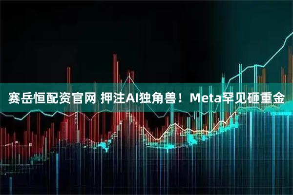 赛岳恒配资官网 押注AI独角兽！Meta罕见砸重金