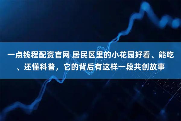 一点钱程配资官网 居民区里的小花园好看、能吃、还懂科普，它的背后有这样一段共创故事
