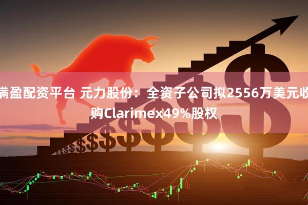 满盈配资平台 元力股份：全资子公司拟2556万美元收购Clarimex49%股权
